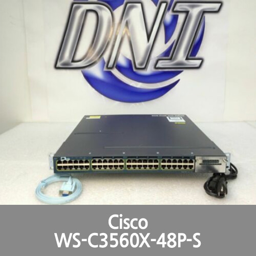 [Cisco] WS-C3560X-48P-S 48-Port Gb Ethernet PoE+ Switch w/ 1x C3KX-PWR-715WAC HSS
