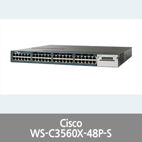 [Cisco] WS-C3560X-48P-S Switch 48 Port PoE+ 10/100/1000 1 RU IP Base