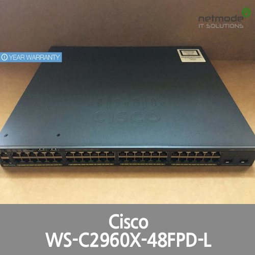 [Cisco] Pre Owned Cisco WS-C2960X-48FPD-L 48 Port GigE PoE Switch AC 2x SFP+ LAN