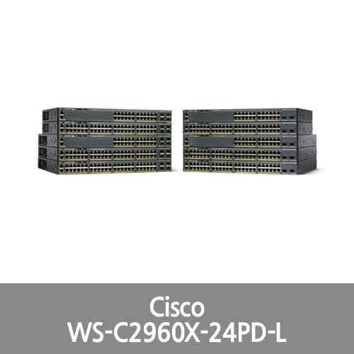[Cisco] Catalyst WS-C2960X-24PD-L 24 Port Ethernet Switch with 370 Watt PoE