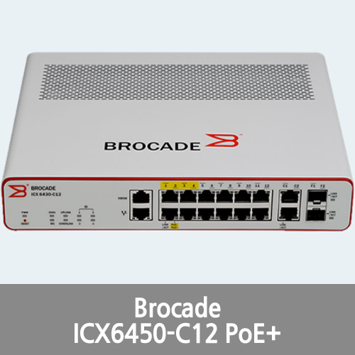 [Brocade][Ruckus] ICX 6450-C Compact desktop PoE+ (68 W) Switch 12 Ports MPN # ICX6450-C12