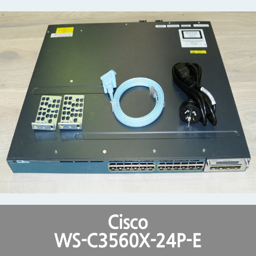 [Cisco] WS-C3560X-24P-E (originally -S/-L) 24-Port PoE Switch w/ C3KX-NM-1G + PSU