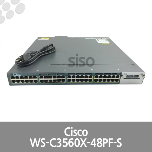 [Cisco] WS-C3560X-48PF-S CISCO CATALYST 3560X-48PF-S 48P POE+ 10/100/1000 SWITCH W/ 1PSU