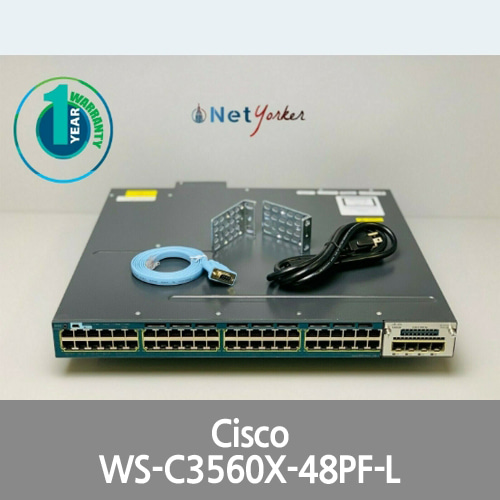 [Cisco] WS-C3560X-48PF-L • 48-Port PoE+ Gigabit Switch ■WITH C3KX-NM-1G &amp; 1100WAC■