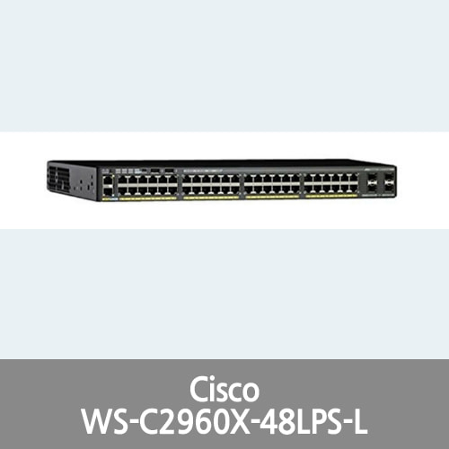 [Cisco] Catalyst WS-C2960X-48LPS-L 48 Port Ethernet Switch with 370 Watt PoE