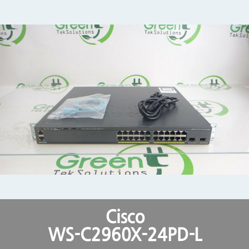 [Cisco] WS-C2960X-24PD-L 24-Port PoE+ Lan Base Managed Switch