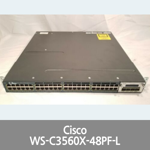 [Cisco] WS-C3560X-48PF-L CISCO 48-PORT PoE+ GIGABIT SWITCH, C3KX-NM-1G, 715WAC