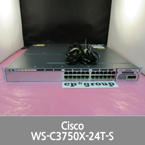 [Cisco] WS-C3750X-24T-S 24-Port GigE IP Base Switch 15.0 iOS 2x 350WAC C3KX-SM-10G