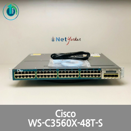 [Cisco] WS-C3560X-48T-S • 48-Port 3560X Gigabit Switch ■ COMES WITH C3KX-NM-1G ■