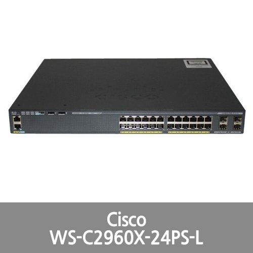 [Cisco] WS-C2960X-24PS-L - 24 Port Ethernet Switch with 370 Watt PoE
