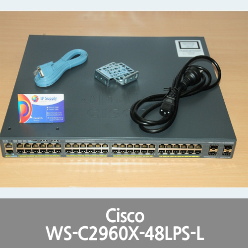 [Cisco] WS-C2960X-48LPS-L 48-Port GigE PoE 370W, 4 x 1G SFP LAN Base 6MthWtyTaxInv