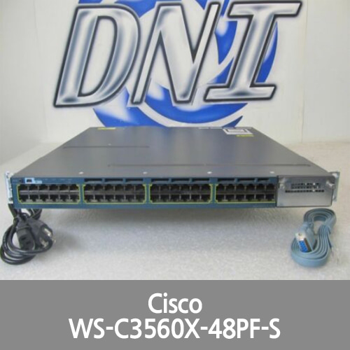 [Cisco] WS-C3560X-48PF-S 48-Port GbE PoE+ IP Base Switch 1x C3KX-PWR-1100WAC HSS