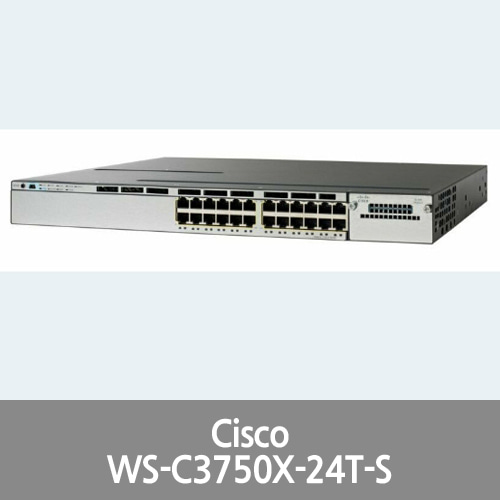 [Cisco] WS-C3750X-24T-S Switch 24 Port Stack 1x Expansion Slot Base-T 1U High