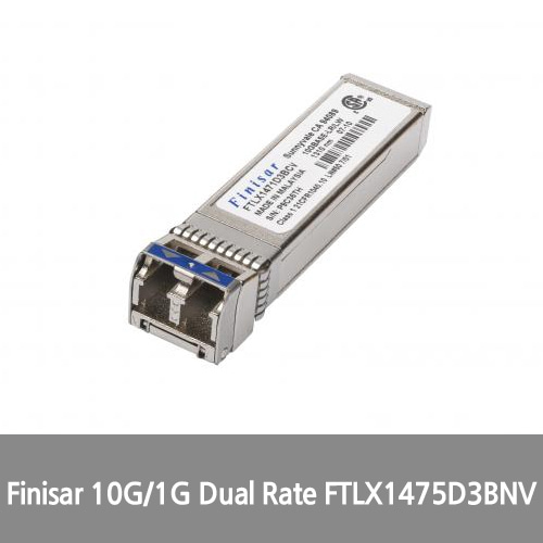 [Finisar][광모듈] 10G/1G Dual Rate (10GBASE-LR/LW and 1000BASE-LX) 10km 1310nm Extended Temp Single Mode Datacom SFP+ Optical Transceiver FTLX1475D3BNV