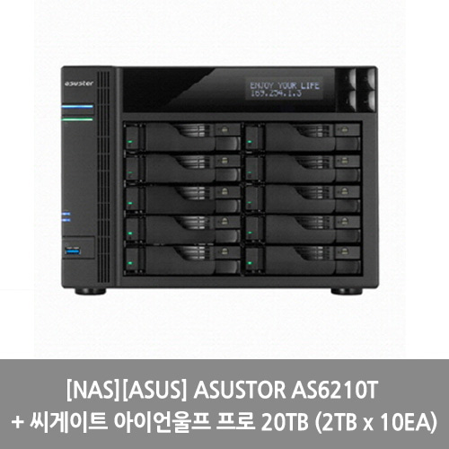 [NAS][ASUS] ASUSTOR AS6210T + 씨게이트 아이언울프 프로 20TB (2TB x 10EA)