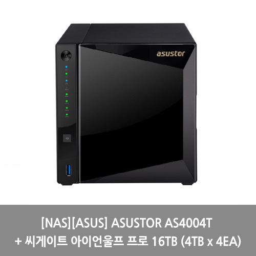 [NAS][ASUS] ASUSTOR AS4004T + 씨게이트 아이언울프 프로 16TB (4TB x 4EA)