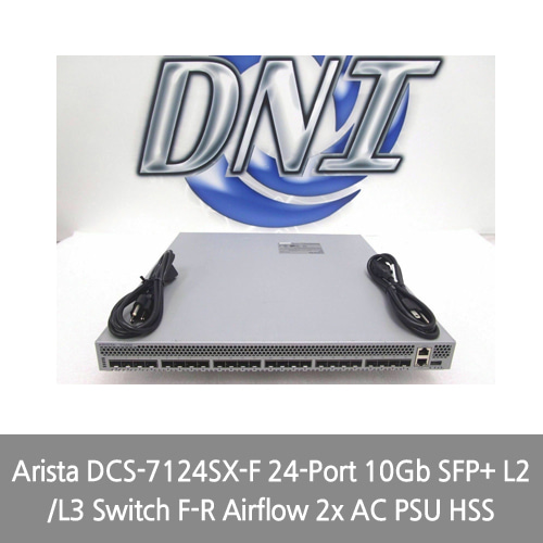 [Arista] DCS-7124SX-F 24-Port 10Gb SFP+ L2/L3 Switch F-R Airflow 2x AC PSU HSS