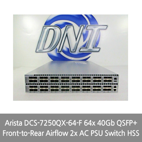 [Arista] DCS-7250QX-64-F 64x 40Gb QSFP+ Front-to-Rear Airflow 2x AC PSU Switch HSS
