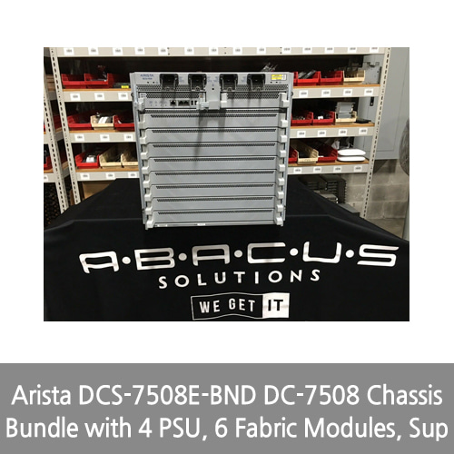 [Arista] DCS-7508E-BND DC-7508 Chassis Bundle with 4 PSU, 6 Fabric Modules, Sup